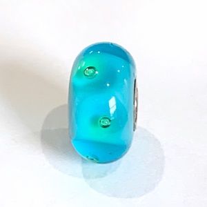 Trollbeads Authentic Turquoise Bubbles Glass Bead